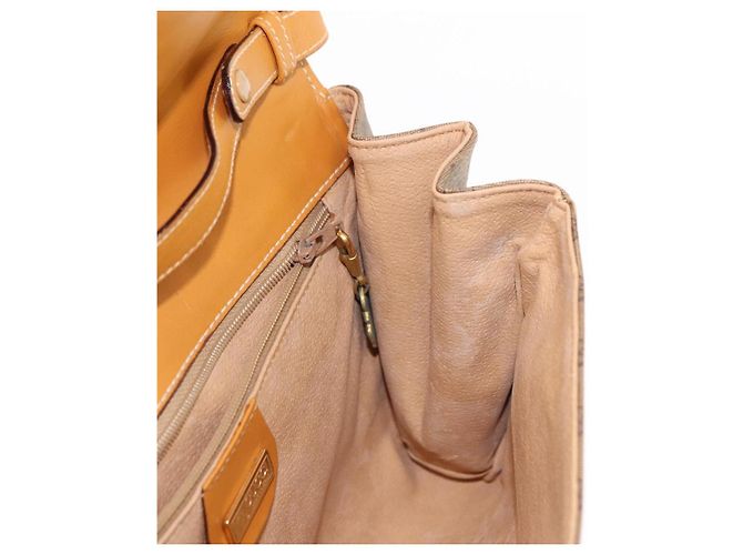 Gucci Borsa a Spalla Micro GG Supreme PVC Beige Oro 004 261 1923 Auth ep10957 D'oro - vista 18