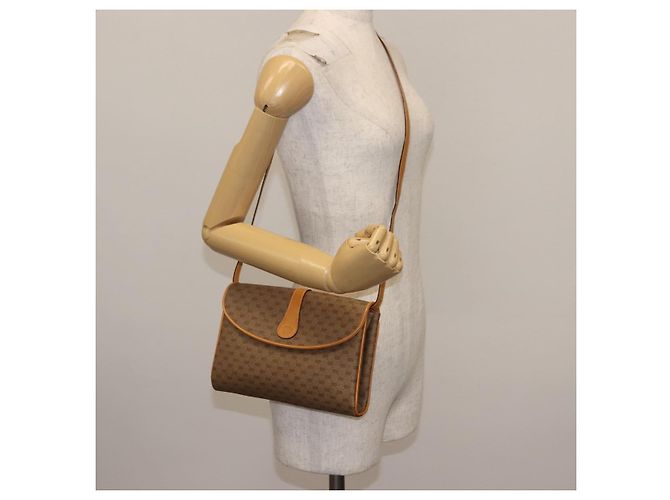 Gucci Borsa a Spalla Micro GG Supreme PVC Beige Oro 004 261 1923 Auth ep10957 D'oro - vista 22