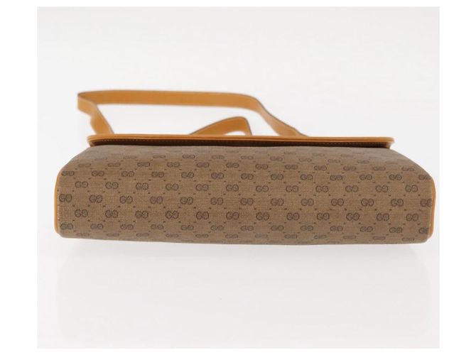 Gucci Borsa a Spalla Micro GG Supreme PVC Beige Oro 004 261 1923 Auth ep10957 D'oro - vista 9