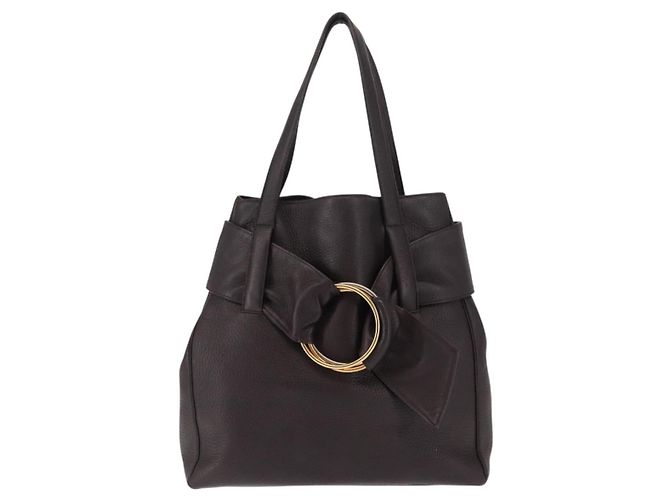 Cartier Borsa Tote Trinity in pelle marrone e oro Auth 145998 D'oro - vista 2