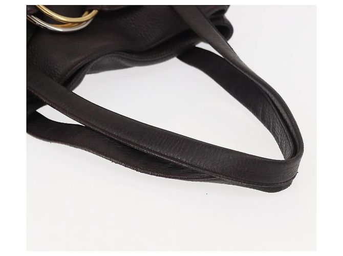 Cartier Borsa Tote Trinity in pelle marrone e oro Auth 145998 D'oro - vista 7