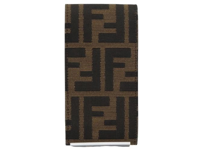 FENDI Zucca Canvas Cigarette Case Black Brown Auth yk20111V - view 2