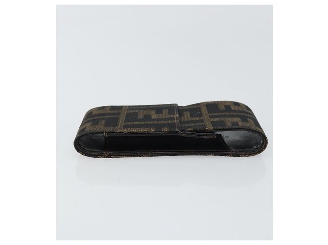 FENDI Zucca Canvas Cigarette Case Black Brown Auth yk20111V - view 3