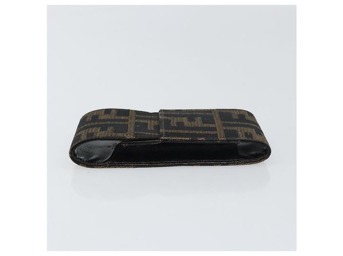 FENDI Zucca Canvas Cigarette Case Black Brown Auth yk20111V - view 4