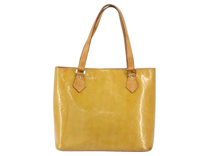 LOUIS VUITTON Borsa a Mano Houston Monogram Vernis Beige M91004 LV Auth bs31721 - vista 13