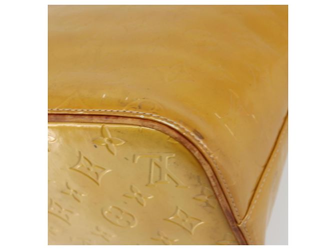 LOUIS VUITTON Borsa a Mano Houston Monogram Vernis Beige M91004 LV Auth bs31721 - vista 16