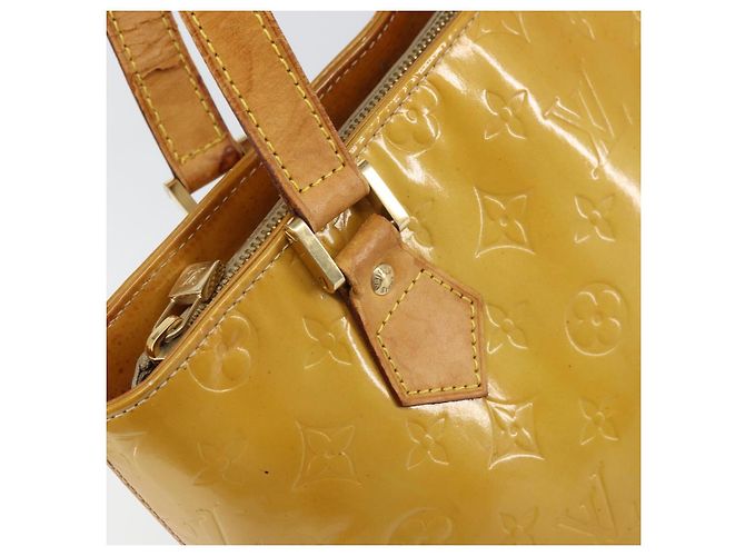 LOUIS VUITTON Borsa a Mano Houston Monogram Vernis Beige M91004 LV Auth bs31721 - vista 18