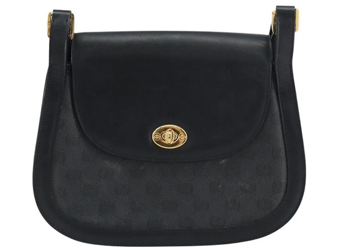 Gucci Borsa a Spalla GG Supreme in PVC Pelle Nera Oro 001 084 0905 Auth BA8623 Nero D'oro - vista 13
