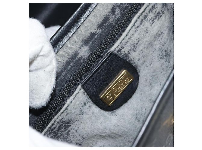 Gucci Borsa a Spalla GG Supreme in PVC Pelle Nera Oro 001 084 0905 Auth BA8623 Nero D'oro - vista 20