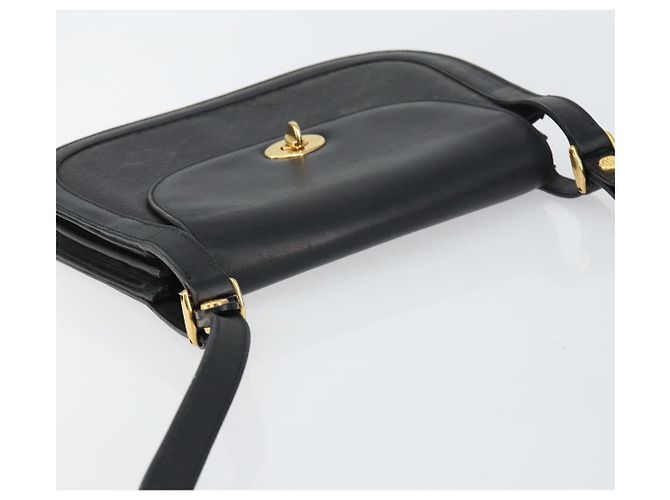 Gucci Borsa a Spalla GG Supreme in PVC Pelle Nera Oro 001 084 0905 Auth BA8623 Nero D'oro - vista 6