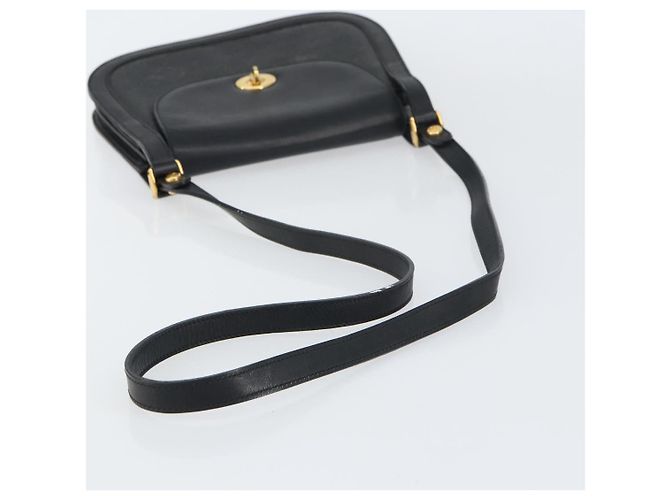 Gucci Borsa a Spalla GG Supreme in PVC Pelle Nera Oro 001 084 0905 Auth BA8623 Nero D'oro - vista 7