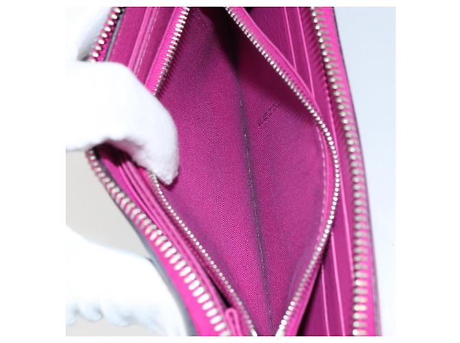 FENDI Portafoglio Lungo con Zip in Pelle Rosa Blu Navy Auth bs31576 - vista 10