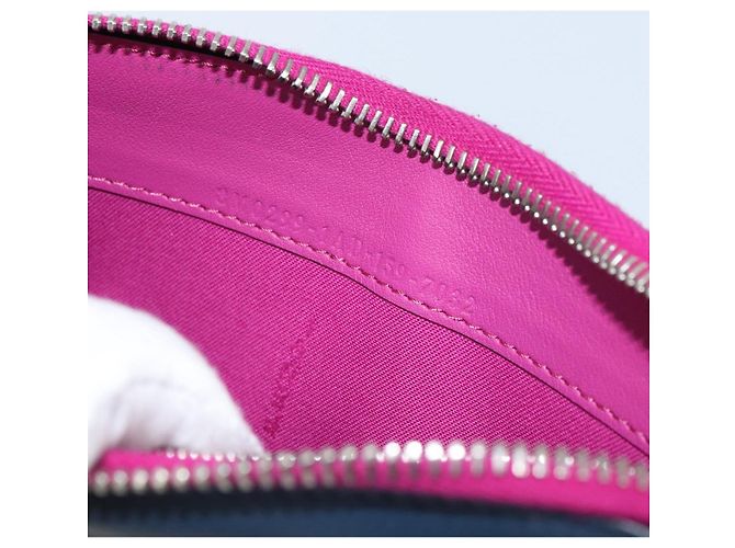 FENDI Portafoglio Lungo con Zip in Pelle Rosa Blu Navy Auth bs31576 - vista 11