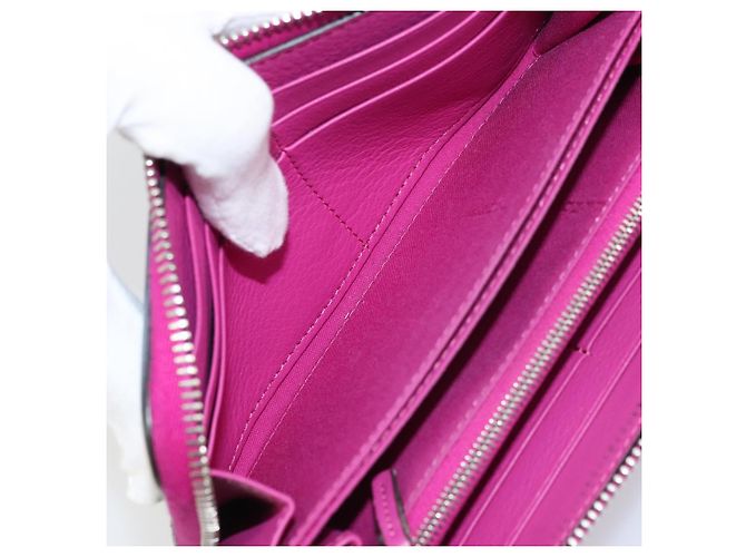 FENDI Portafoglio Lungo con Zip in Pelle Rosa Blu Navy Auth bs31576 - vista 20