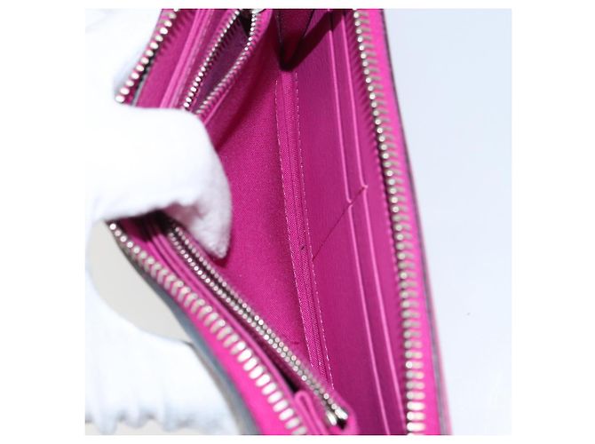 FENDI Portafoglio Lungo con Zip in Pelle Rosa Blu Navy Auth bs31576 - vista 24