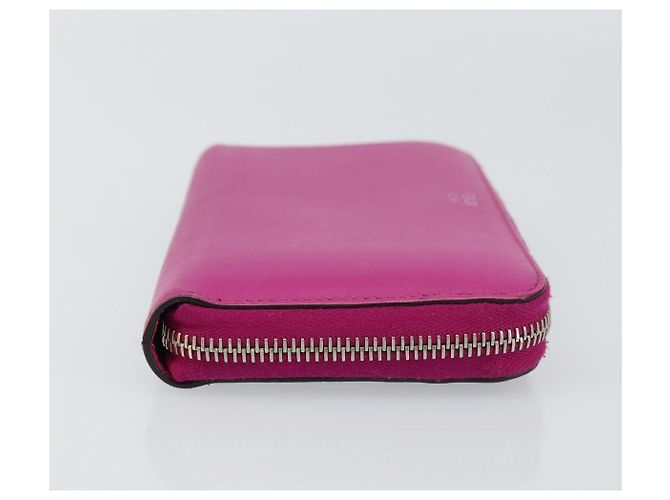 FENDI Portafoglio Lungo con Zip in Pelle Rosa Blu Navy Auth bs31576 - vista 3