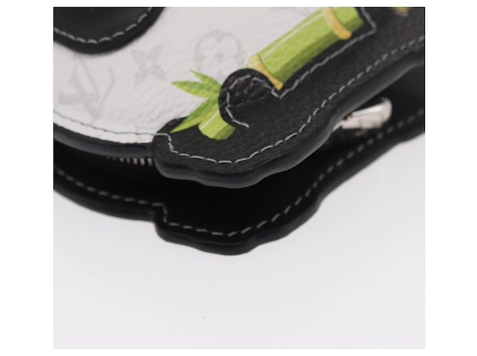 LOUIS VUITTON Portachiavi Monogram L Panda Charm Bianco Nero M03397 Auth 155958SM Monogramma - vista 14
