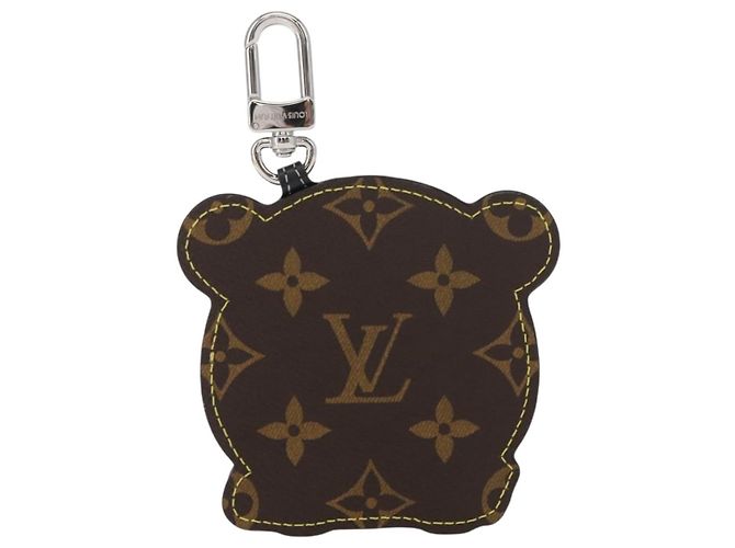 LOUIS VUITTON Portachiavi Monogram L Panda Charm Bianco Nero M03397 Auth 155958SM Monogramma - vista 2