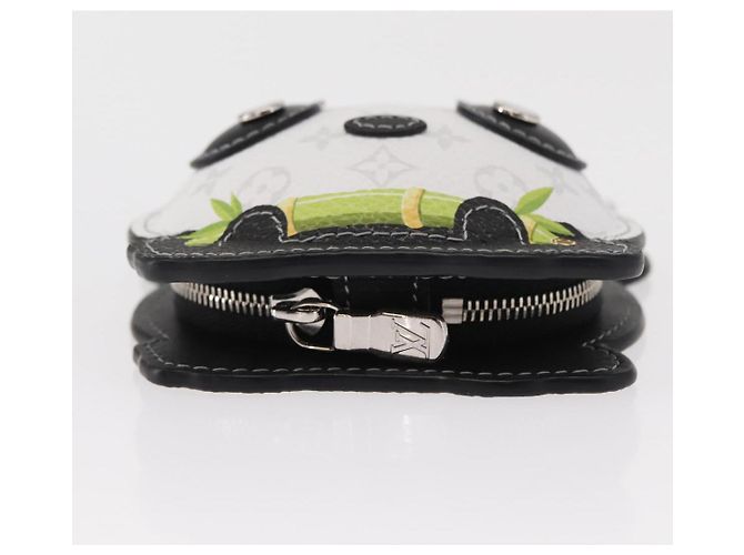 LOUIS VUITTON Portachiavi Monogram L Panda Charm Bianco Nero M03397 Auth 155958SM Monogramma - vista 5