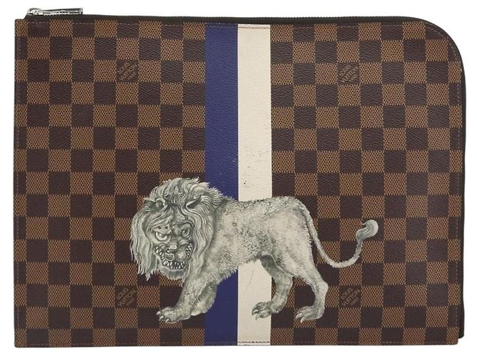 LOUIS VUITTON Pochette Jules GM Damier Savannah Borsa Clutch N63345 LV Auth ti3498 Damier ebene - vista 13