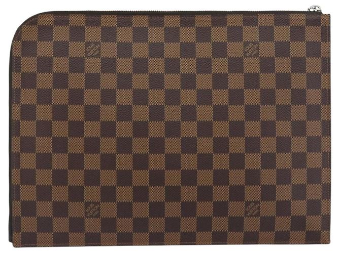 LOUIS VUITTON Pochette Jules GM Damier Savannah Borsa Clutch N63345 LV Auth ti3498 Damier ebene - vista 2