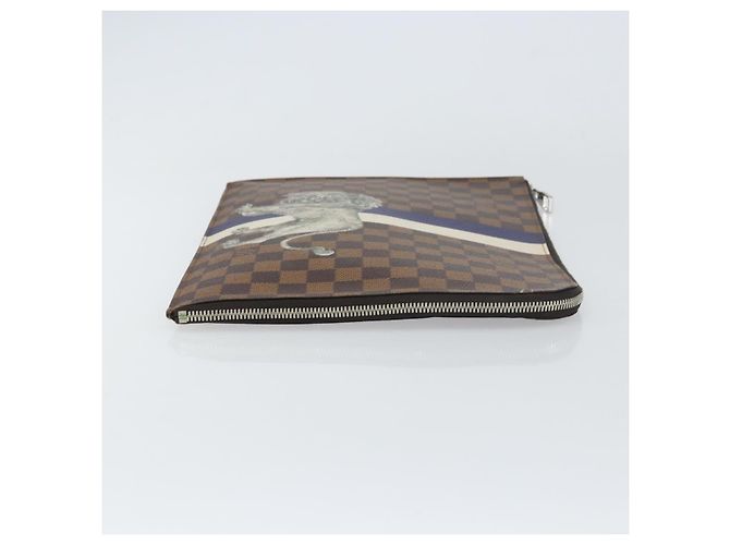 LOUIS VUITTON Pochette Jules GM Damier Savannah Borsa Clutch N63345 LV Auth ti3498 Damier ebene - vista 3