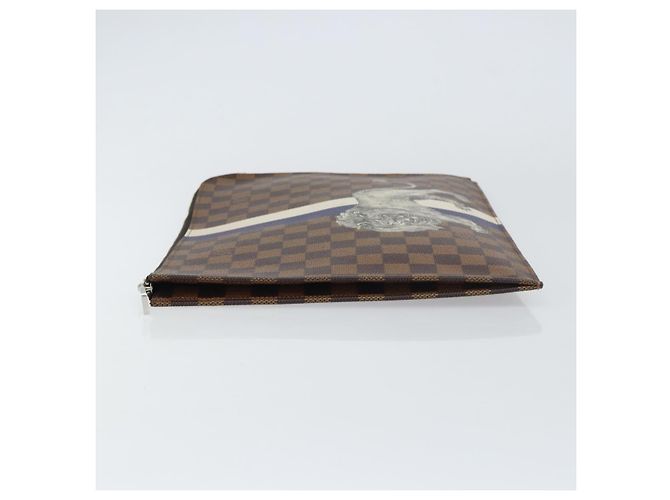 LOUIS VUITTON Pochette Jules GM Damier Savannah Borsa Clutch N63345 LV Auth ti3498 Damier ebene - vista 4