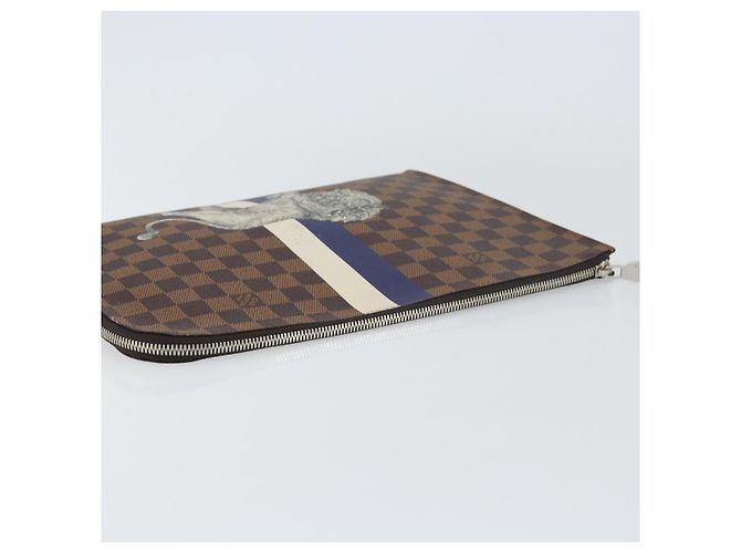 LOUIS VUITTON Pochette Jules GM Damier Savannah Borsa Clutch N63345 LV Auth ti3498 Damier ebene - vista 5