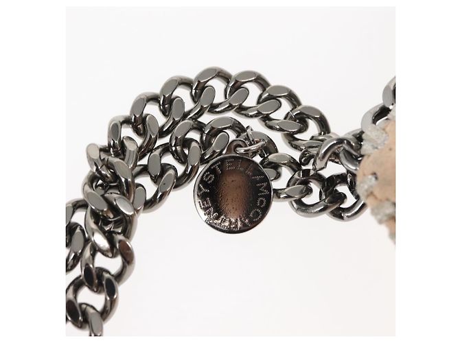 Autre Marque Borsa a Spalla Chain Fabera in Camoscio Rosa Stella McCartney Auth BA6451 - vista 16