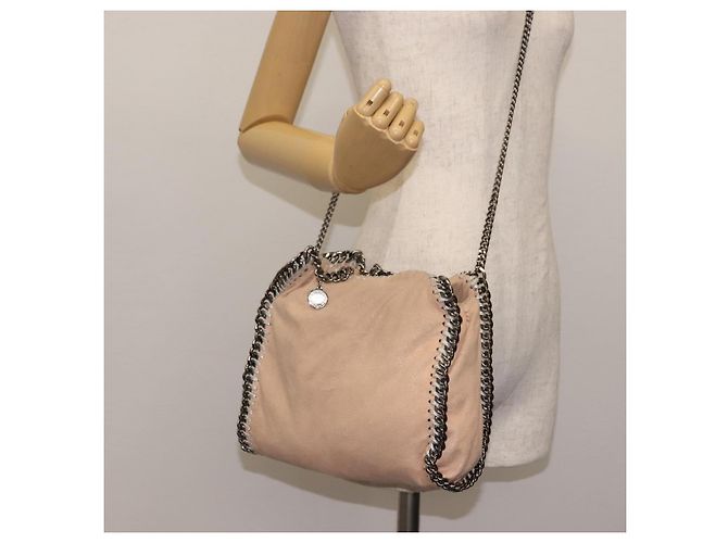 Autre Marque Borsa a Spalla Chain Fabera in Camoscio Rosa Stella McCartney Auth BA6451 - vista 23