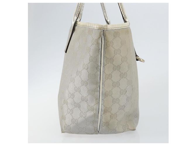 Borsa Tote GG Canvas Gucci Argento Oro 169946 Auth ep11002 D'oro - vista 4