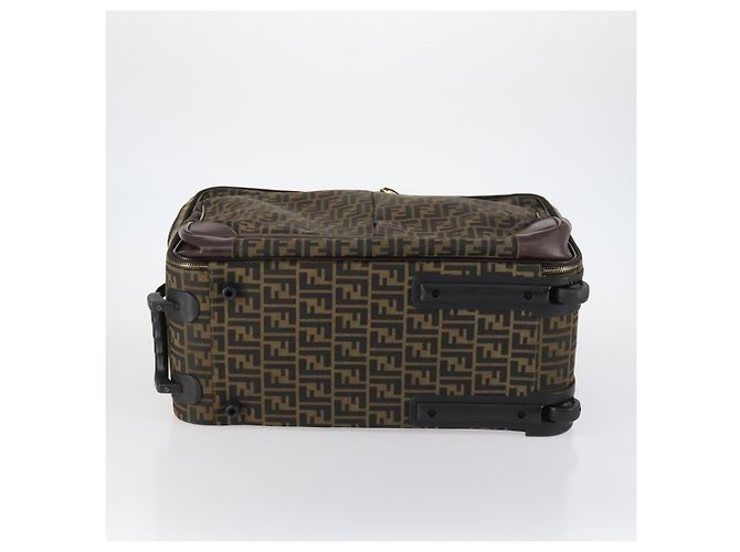 FENDI Custodia in Tela Zucca Nera Marrone Auth yk19369 Nero - vista 13