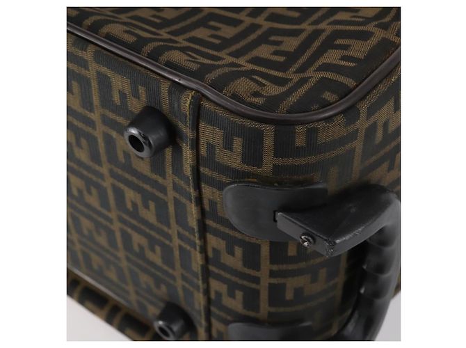 FENDI Custodia in Tela Zucca Nera Marrone Auth yk19369 Nero - vista 16