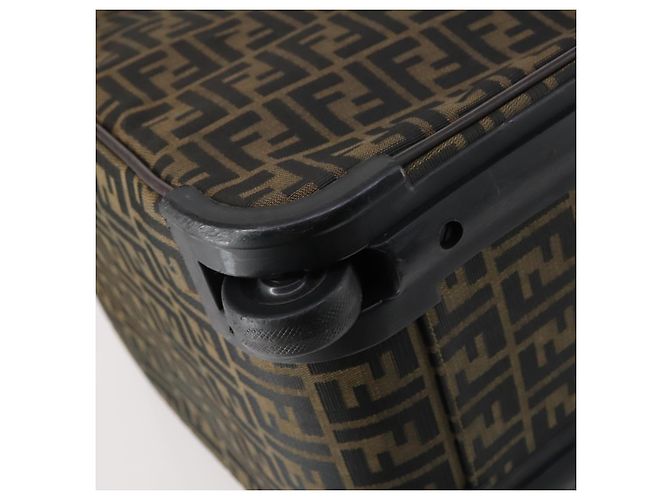 FENDI Custodia in Tela Zucca Nera Marrone Auth yk19369 Nero - vista 17