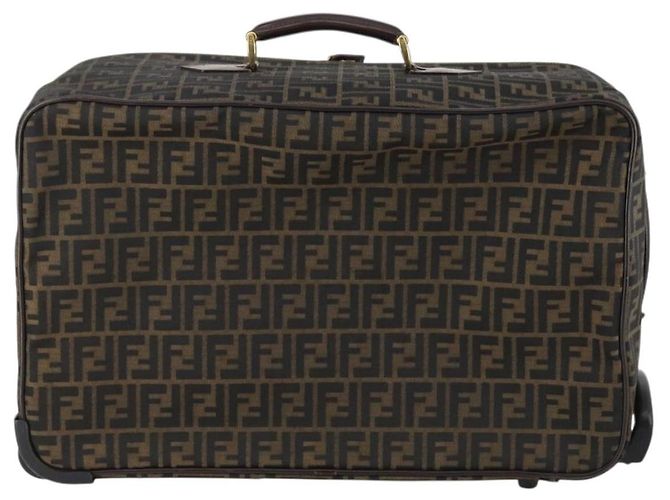 FENDI Custodia in Tela Zucca Nera Marrone Auth yk19369 Nero - vista 3