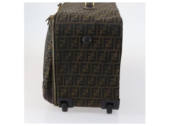 FENDI Custodia in Tela Zucca Nera Marrone Auth yk19369 Nero - vista 4
