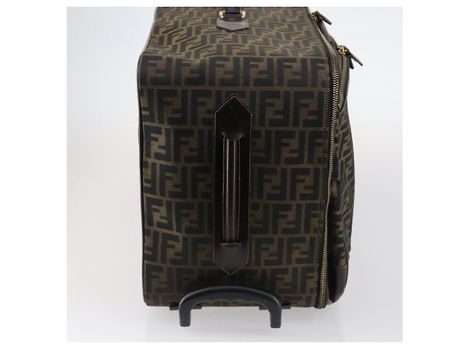 FENDI Custodia in Tela Zucca Nera Marrone Auth yk19369 Nero - vista 5