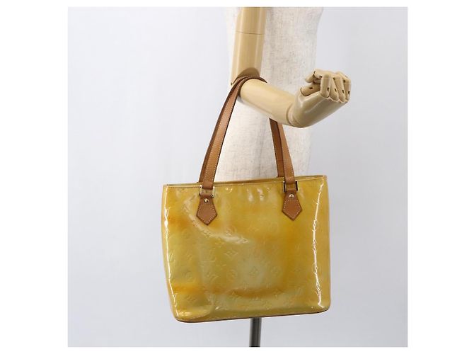 LOUIS VUITTON Borsa a Mano Monogram Vernis Houston Grigio M91053 LV Auth 155923 - vista 24