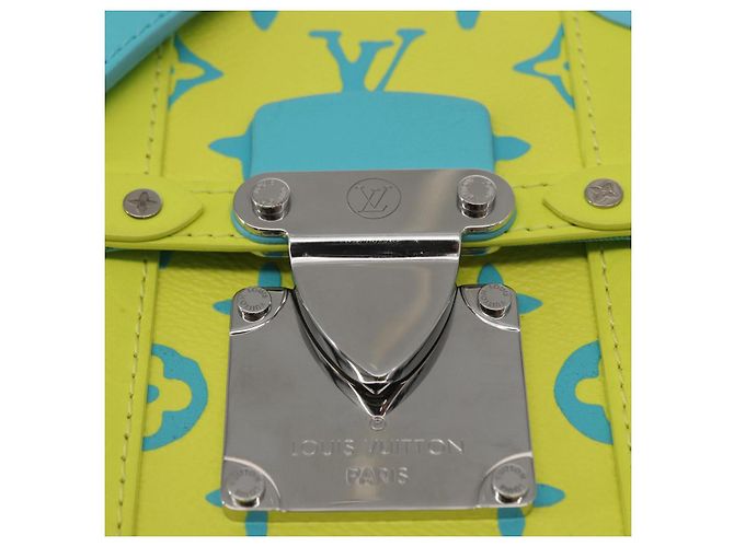 LOUIS VUITTON Borsa Trunk Vertical Playground Monogram Gialla M82007 Auth 151204SM - vista 18