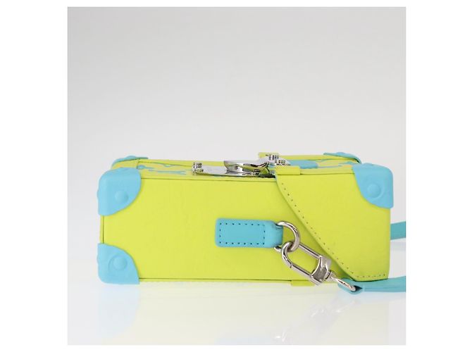 LOUIS VUITTON Borsa Trunk Vertical Playground Monogram Gialla M82007 Auth 151204SM - vista 3