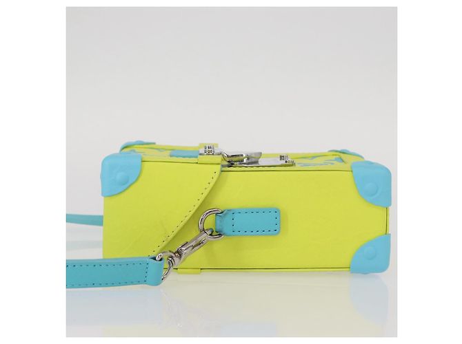 LOUIS VUITTON Borsa Trunk Vertical Playground Monogram Gialla M82007 Auth 151204SM - vista 4