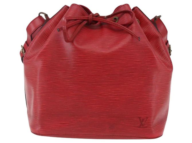 Noe LOUIS VUITTON Borsa a Spalla Petit Noé Epi Rossa M44107 LV Auth BA6525 Rosso - vista 13