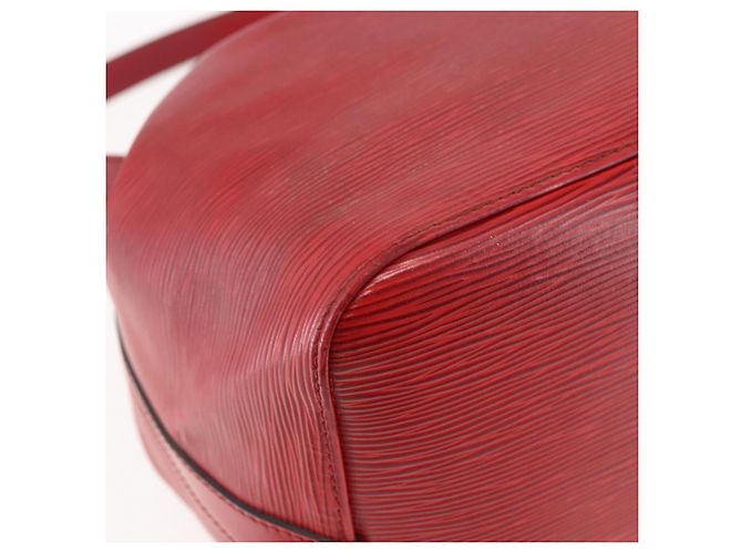 Noe LOUIS VUITTON Borsa a Spalla Petit Noé Epi Rossa M44107 LV Auth BA6525 Rosso - vista 16