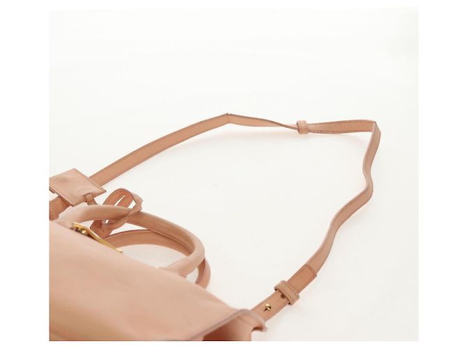 SAINT LAURENT Petit Kabas Borsa a Mano in Pelle 2in1 Rosa Oro Auth bs31628 D'oro - vista 16