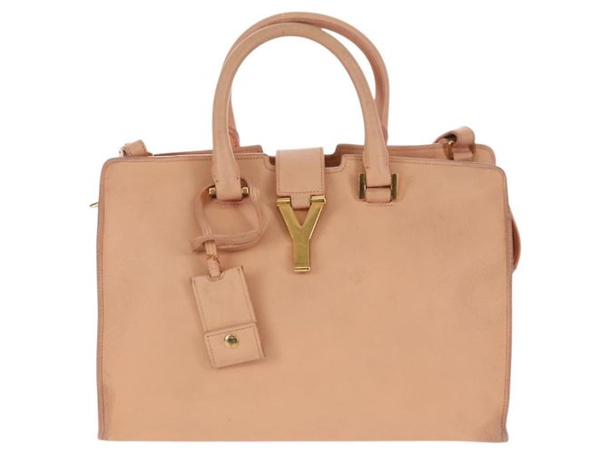 SAINT LAURENT Petit Kabas Borsa a Mano in Pelle 2in1 Rosa Oro Auth bs31628 D'oro - vista 2