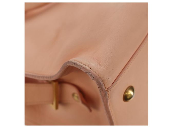 SAINT LAURENT Petit Kabas Borsa a Mano in Pelle 2in1 Rosa Oro Auth bs31628 D'oro - vista 22