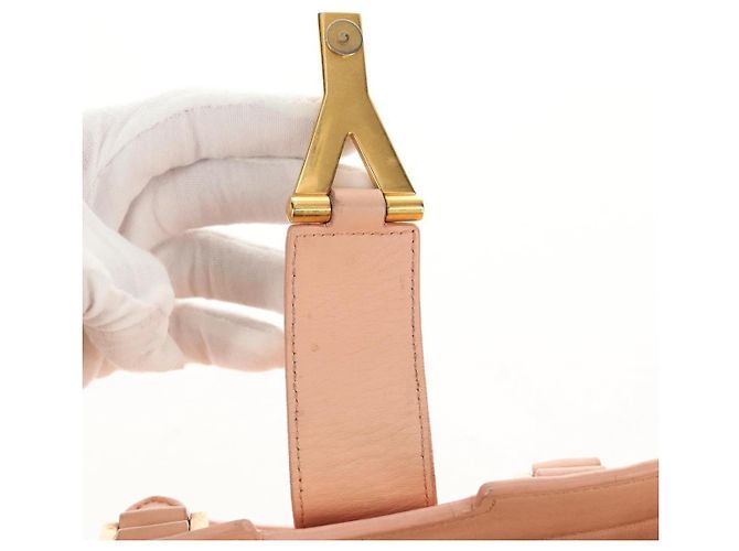 SAINT LAURENT Petit Kabas Borsa a Mano in Pelle 2in1 Rosa Oro Auth bs31628 D'oro - vista 28