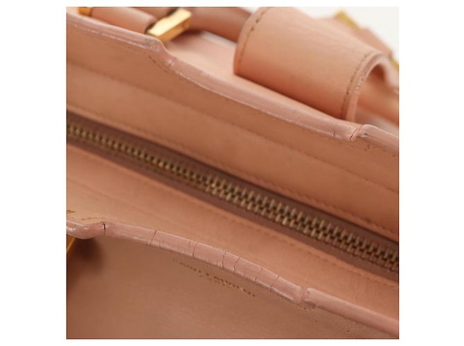 SAINT LAURENT Petit Kabas Borsa a Mano in Pelle 2in1 Rosa Oro Auth bs31628 D'oro - vista 29