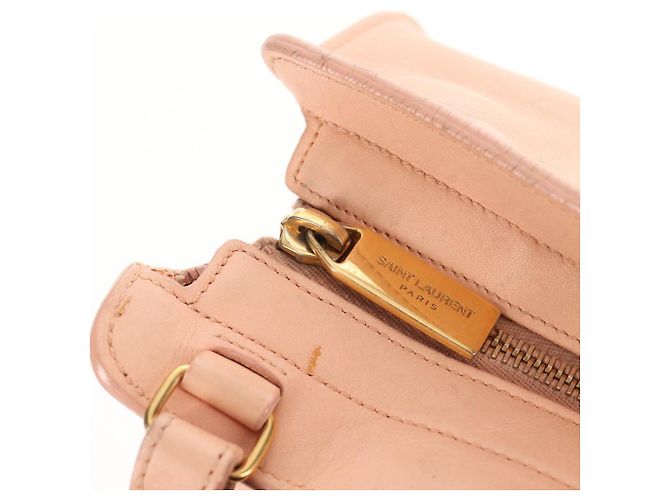 SAINT LAURENT Petit Kabas Borsa a Mano in Pelle 2in1 Rosa Oro Auth bs31628 D'oro - vista 30