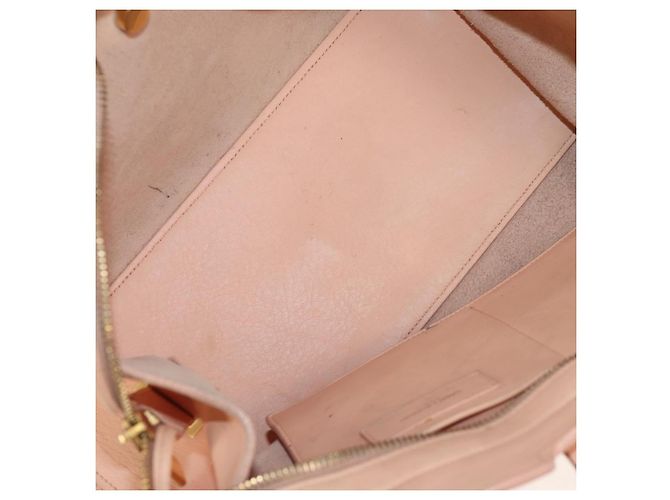 SAINT LAURENT Petit Kabas Borsa a Mano in Pelle 2in1 Rosa Oro Auth bs31628 D'oro - vista 32